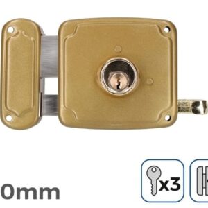 CERRADURA IZQUIERDA 100mm 3 LLAVES INCLUIDAS