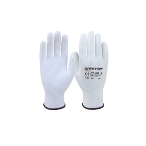 FEATHER TASK, guante sintético poliuretano blanco