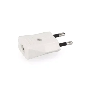 CLAVIJA 10A 250V BLANCA 4mm (RETRACTILADA)